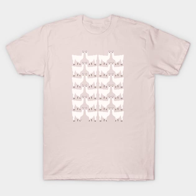 Llamas in Pink T-Shirt by lymancreativeco